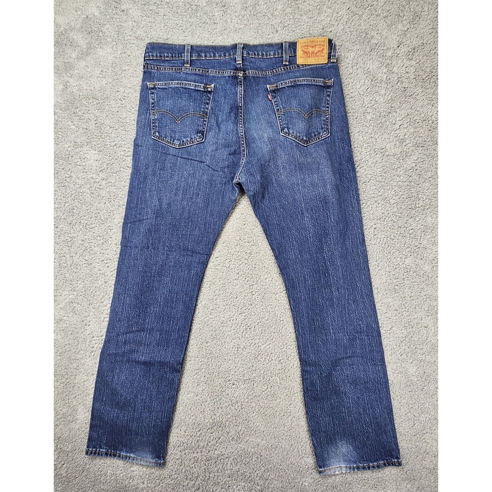 Levis 505 Jeans Mens 38x31 Tag (38x32) Blue Denim Stretch Straight Classic Fit